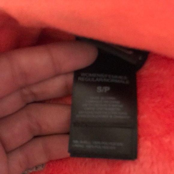 Coral/orange fuzzy north face. Size small. - Picture 3 of 3
